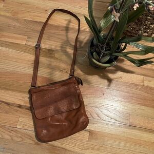 UKPAT Brown Leather Crossbody Bag